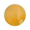 Plato redondo ondulado dorado 20 cm