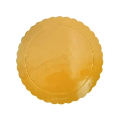 Plato redondo ondulado dorado 20 cm