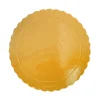 Plato redondo ondulado dorado 25 cm