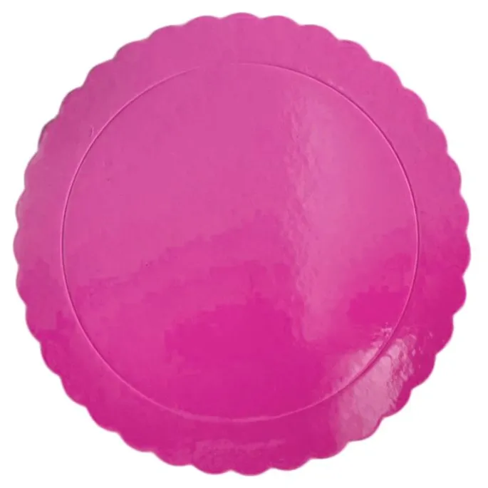 Plato redondo ondulado fucsia 35 cm