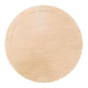 Plato redondo ondulado madera clara 25 cm - Azucren