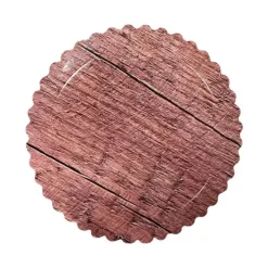 Plato redondo ondulado madera 25 cm