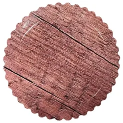 Plato redondo ondulado madera 35 cm