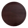 Plato redondo ondulado madera oscura 25 cm