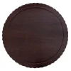 Plato redondo ondulado madera oscura 30 cm