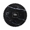 Plato redondo ondulado mármol negro 20 cm - Azucren