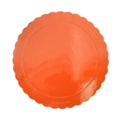 Plato redondo ondulado naranja 20 cm