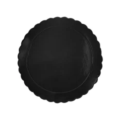 Plato redondo ondulado negro 20 cm