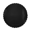Plato redondo ondulado negro 25 cm