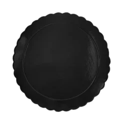 Plato redondo ondulado negro 25 cm