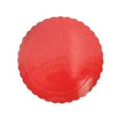 Plato redondo ondulado rojo 20 cm
