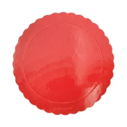 Plato redondo ondulado rojo 25 cm