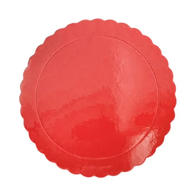 Plato redondo ondulado rojo 25 cm