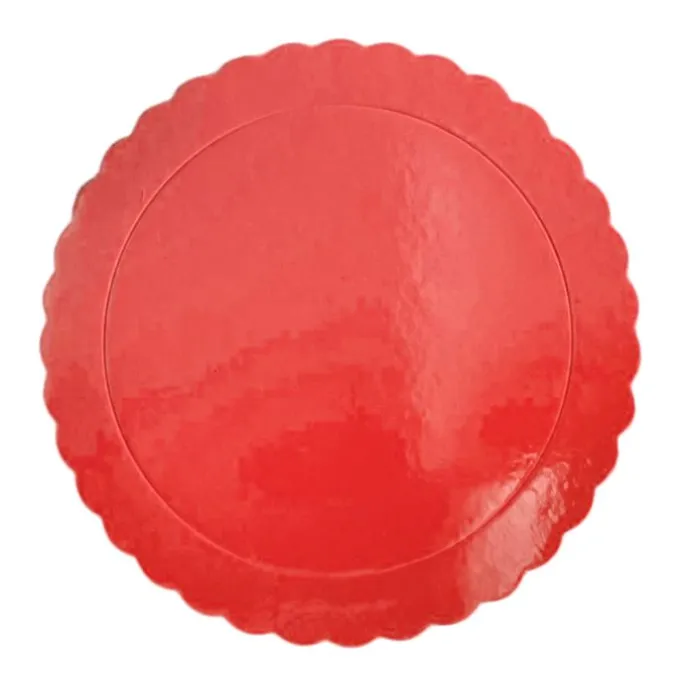 Plato redondo ondulado rojo 30 cm
