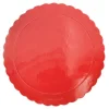 Plato redondo ondulado rojo 35 cm