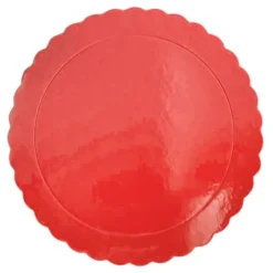 Plato redondo ondulado rojo 35 cm