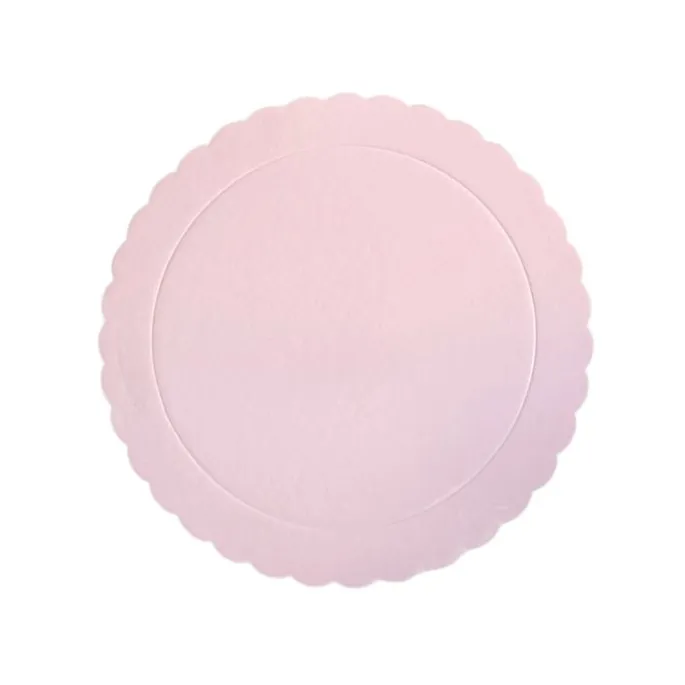 Plato redondo ondulado rosa bebé 20 cm
