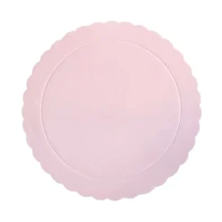 Plato redondo ondulado rosa bebé 25 cm