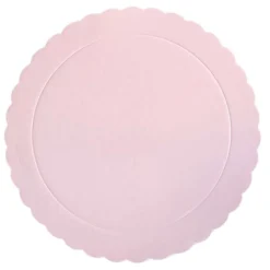 Plato redondo ondulado rosa bebé 35 cm