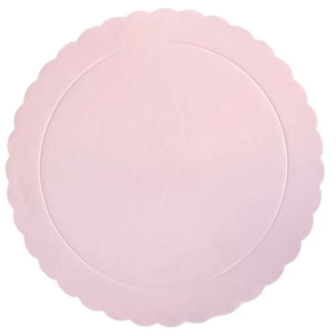 Plato redondo ondulado rosa bebé 35 cm