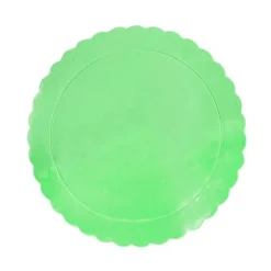 Plato redondo ondulado verde claro 20 cm