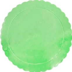 Plato redondo ondulado verde claro 35 cm