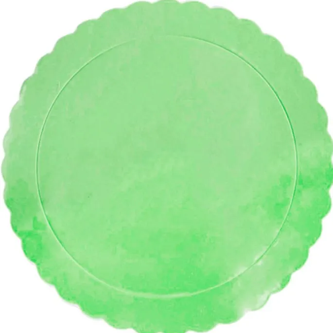 Plato redondo ondulado verde claro 35 cm