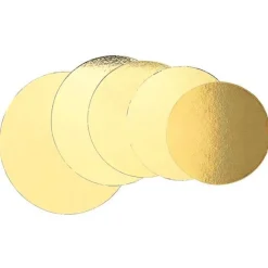 Plato redondo para tarta dorado 22 cm