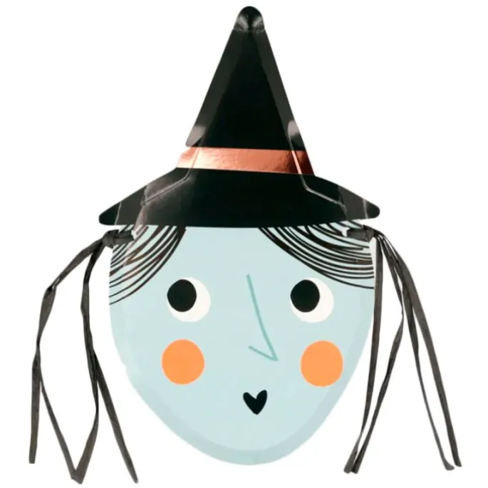 Platos bruja Halloween 29 cm (8) - Meri Meri + REGALO servilletas