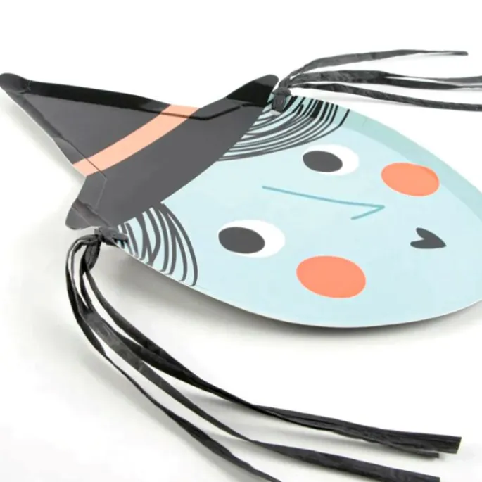 Platos bruja Halloween 29 cm (8) - Meri Meri + REGALO servilletas