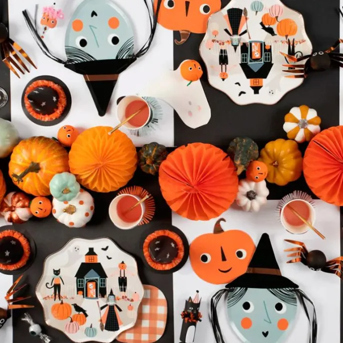 Platos bruja Halloween 29 cm (8) - Meri Meri + REGALO servilletas