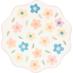 Platos con bordes ondulados flores 27 cm (8) - Meri Meri
