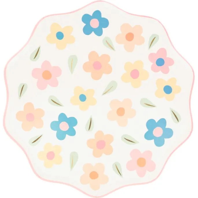 Platos con bordes ondulados flores 27 cm (8) - Meri Meri