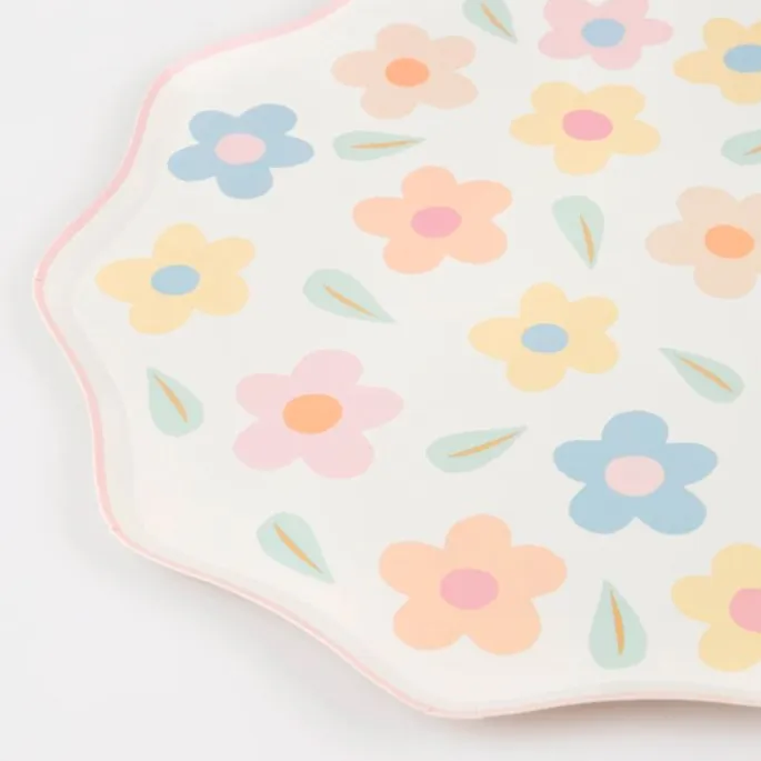 Platos con bordes ondulados flores 27 cm (8) - Meri Meri