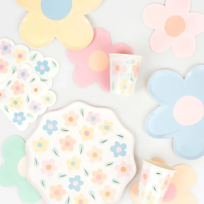Platos con bordes ondulados flores 27 cm (8) - Meri Meri