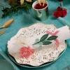 Platos con bordes ondulados Hojas doradas 27 cm (8) - Meri Meri