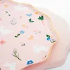 Platos con bordes ondulados Pascua 27 cm (8) - Meri Meri + REGALO vasos y servilletas