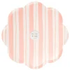 Platos con bordes ondulados rayas 26,5 cm (8) - Meri Meri + REGALO vasos