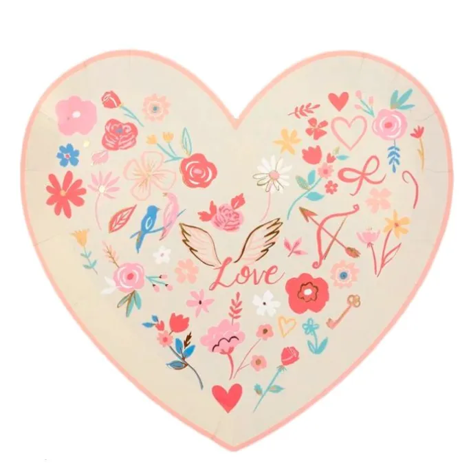 Platos corazón Love 23 cm (8) - Meri Meri