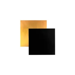 Platos cuadrados negros y dorados 5 cm (10) - Pastkolor