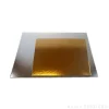 Platos cuadrados para tarta dorado y plateado 20 cm (3)