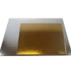 Platos cuadrados para tarta dorado y plateado 40,5 cm (3)