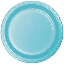 Platos de papel azul bebé 23 cm (8) - Conver Party