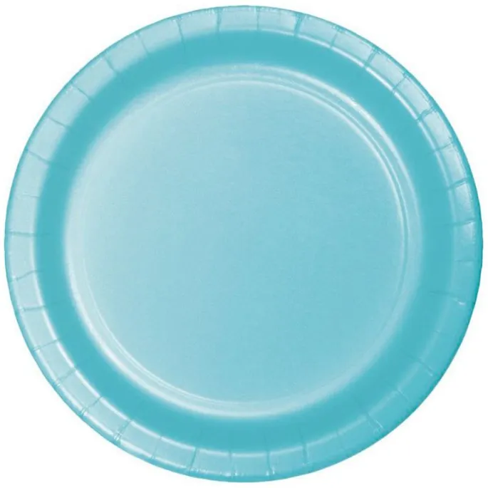 Platos de papel azul bebé 23 cm (8) - Conver Party