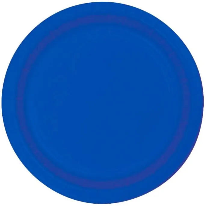 Platos de papel azul cobalto 23 cm (8) - Conver Party
