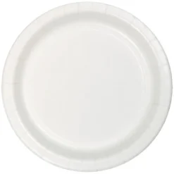 Platos de papel blancos 23 cm (8) - Conver Party