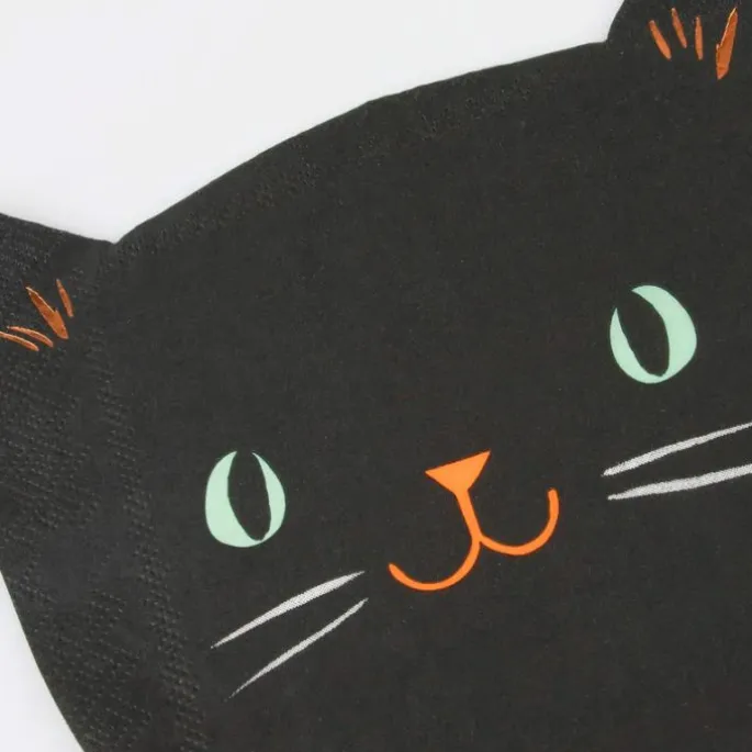 Platos de papel calabaza, calavera y gato Halloween 18 cm (8) - Meri Meri + REGALO servilletas