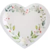 Platos de papel corazón flores 22 cm (10)