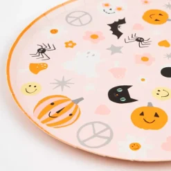 Platos de papel Icon Halloween 26 cm (8) - Meri Meri + REGALO servilletas