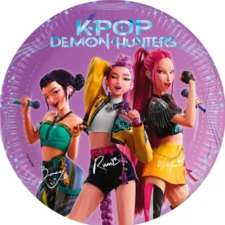Platos de papel K-Pop Demon Hunters 19,5 cm (8) - Decorata Party